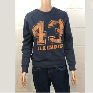 21 Men Athletic Sweatshirt Size XS Blue Illinoise